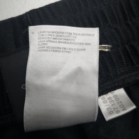 Adidas Youth's Size Small Black & White Loose Fit Elastic & Tie Waist Shorts - Picture 6 of 11